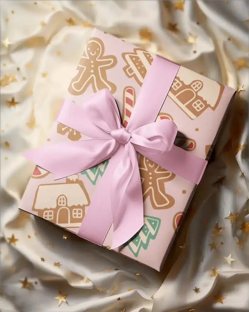 gingerbread wonderland wrapping paper