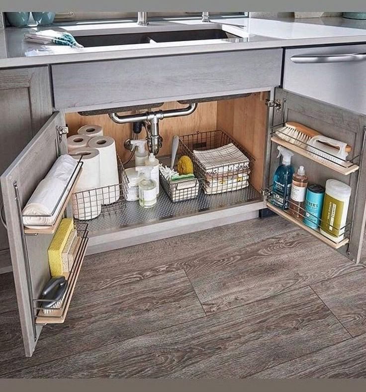 Under Kitchen Sink Organization Ideas