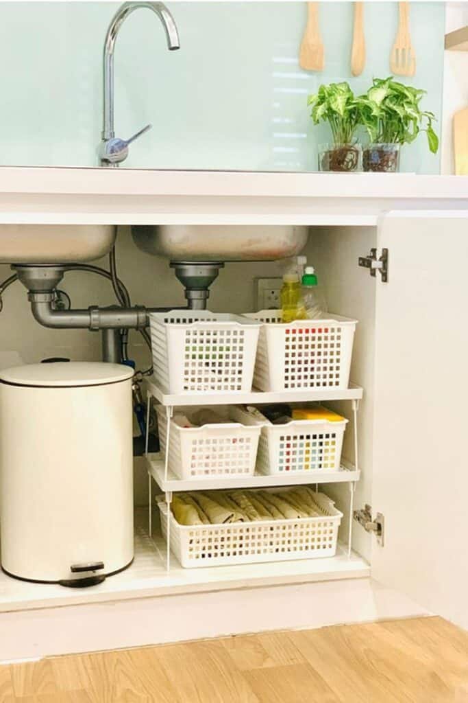 Under Kitchen Sink Organization Ideas