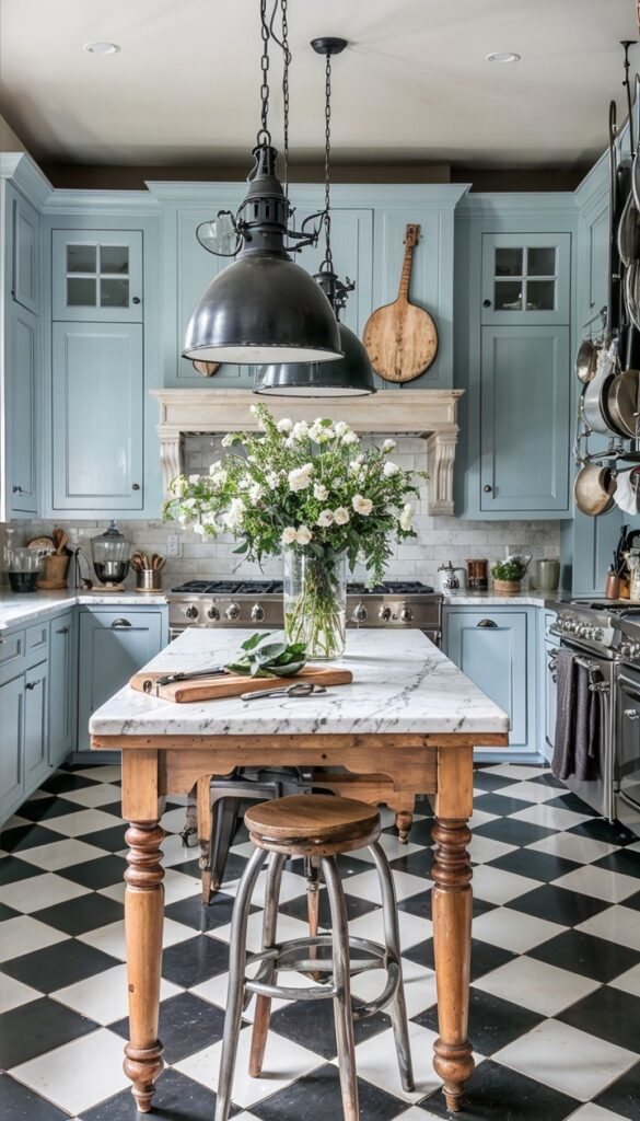 15+ Timeless Blue French Country Kitchen Ideas with European Charm